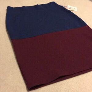 Two-Tone Lularoe Cassie Pencil Skirt